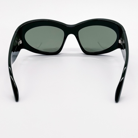NEW BALENCIAGA BB0228S 002 OVAL GREEN UNISEX SUNGLASSES BALENCIAGA - Picture 8 of 11